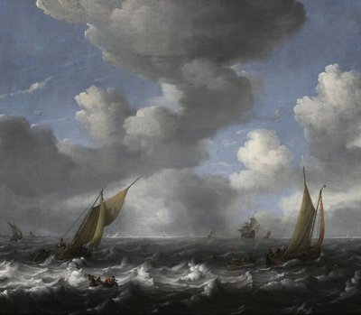 Seascape with Fishing Boats by Ludolf Bakhuizen