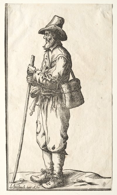 Beggar in Profile Toward Left by Ludolph Büsinck