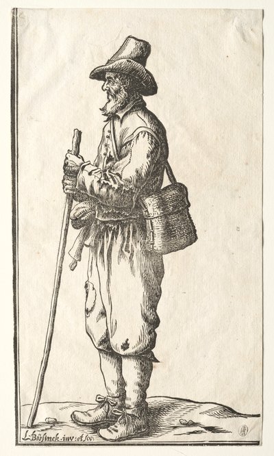Beggar in Profile Toward Left by Ludolph Büsinck