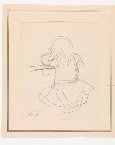 Seated Girl with Back Turned by Ludvig Find