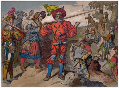 Landsknechts from the 16th century by Ludwig Burger
