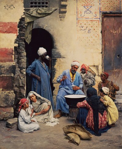 The Milk Seller, Cairo by Ludwig Deutsch