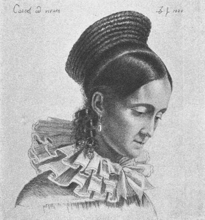 Charlotte Amalie Hassenpflug, 1820 by Ludwig Emil Grimm