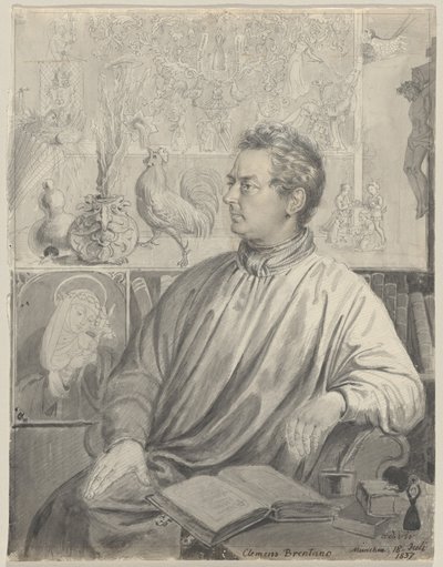 Clemens Brentano by Ludwig Emil Grimm