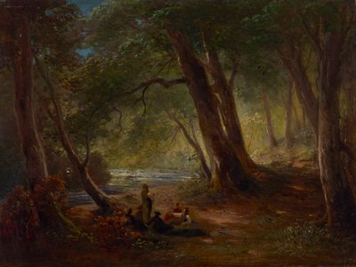 At the Würm near Mühltal by Ludwig Gebhardt