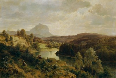 The Traun and the Traunstein by Ludwig Halauska