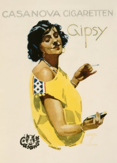Casanova Cigarettes Gipsy by Ludwig Hohlwein