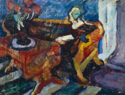 Woman in interior by Ludvik Peter Karsten