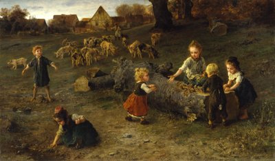 Mud Pies, 1873 by Ludwig Knaus