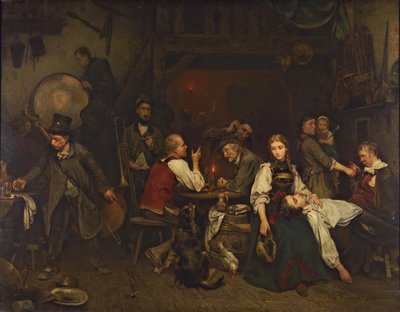 The Morning After the Festival by Ludwig Knaus