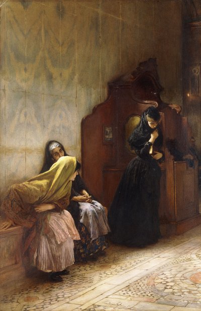 The Confession by Ludwig Passini