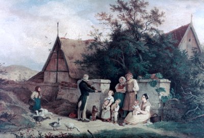 The Fiddler of the Village, 1845 by Ludwig Richter