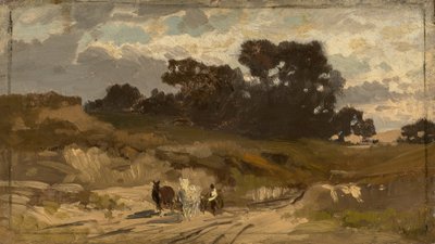 Landscape with Cart by Ludwig Willroider