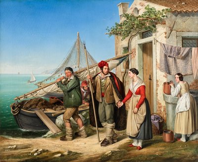 A Venetian Fisher Family by Ludwig von Beniczky