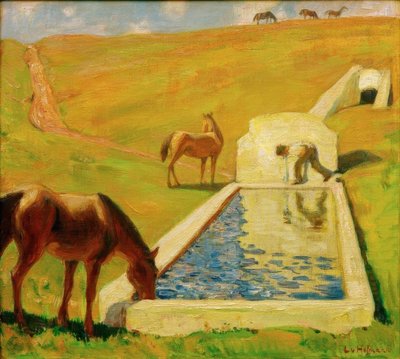 Watering Place in the Roman Campagna by Ludwig von Hofmann