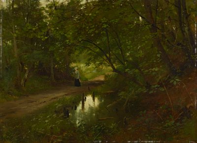 Forest Interior by Ludwig von Löfftz
