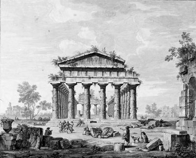 The Temple of Juno at Paestum by Luigi Balugani