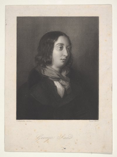 Portrait of George Sand by Luigi Calamatta