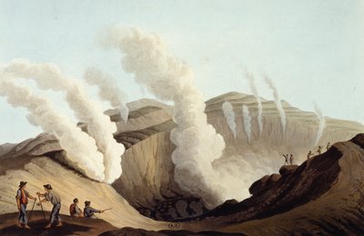 Crater in Island of Volcano by Luigi Mayer
