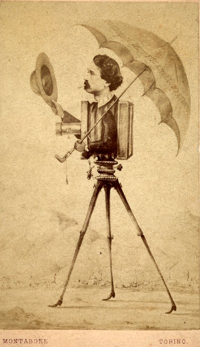 Caricature of photographer-camera by Luigi Montabone