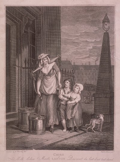 Milk below Maids, Cries of London, c1795 by Luigi Schiavonetti