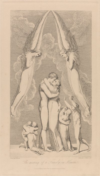 The Meeting of a Family in Heaven by Luigi Schiavonetti
