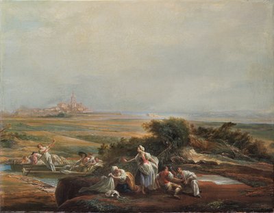 View of Fuenterrabía (fragment) by Luis Paret y Alcazar