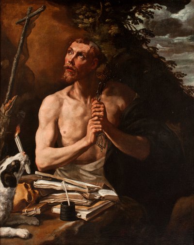 St Dominic in Penitence by Luis Tristán