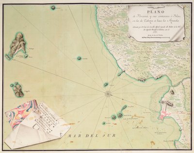 Map of Panama by Luis de Surville