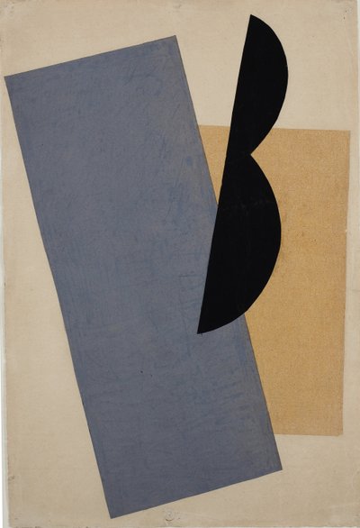 Composition Blue-Yellow-Black by Lyubov Sergeevna Popova