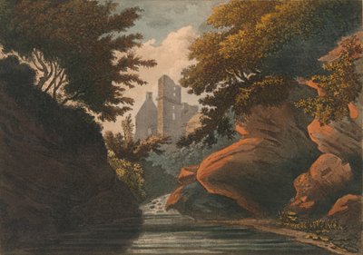 Rosline Castle, 1800 by M. Merigot