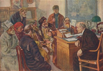 Lenin Talking to Peasants by M Sokolov