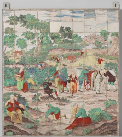 Tile Panel with the Grape Harvest by M. van Kuyk