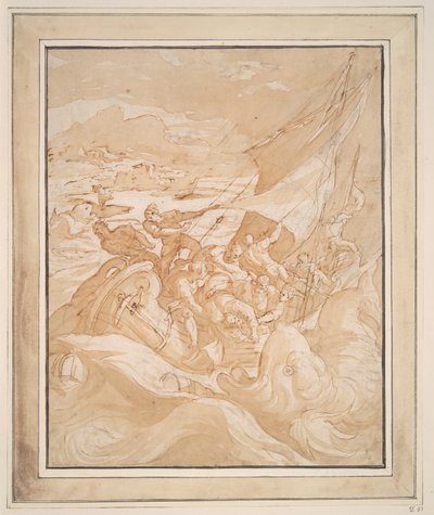 Jonah Thrown Overboard by Maarten de Vos