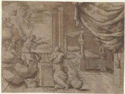 The Annunciation by Maerten de Vos