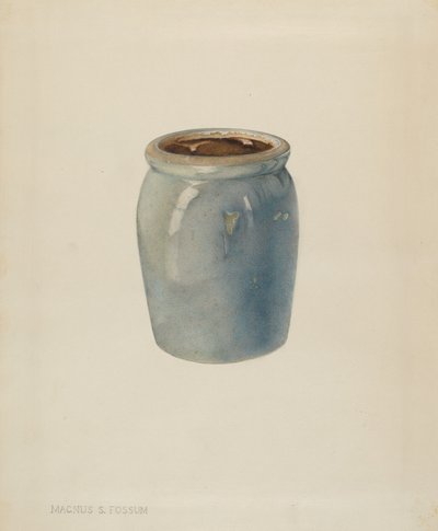 Pottery Jam Jar, c. 1938 by Magnus S. Fossum