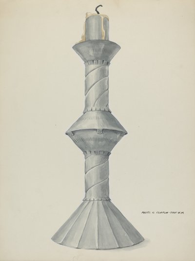 Penitente Altar Candle Stick, c. 1937 by Majel G. Claflin