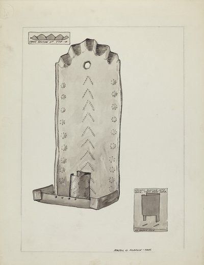 Tin Candle Sconce, 1935-1942 by Majel G. Claflin