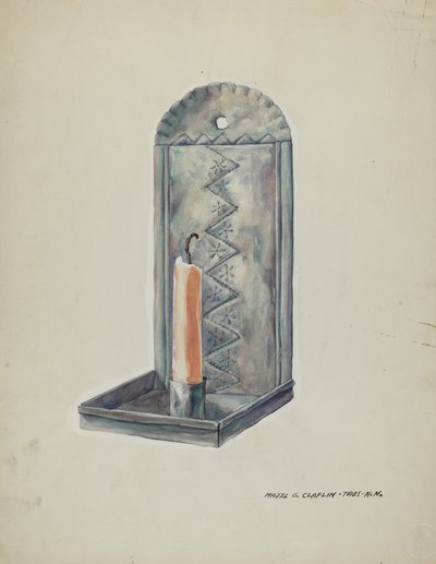 Tin Sconce by Majel G. Claflin
