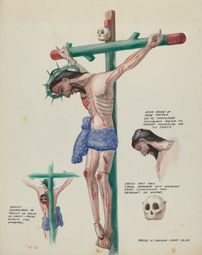 Wooden Painted Christo by Majel G. Claflin