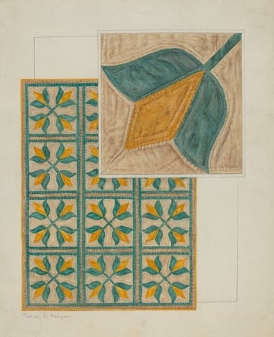 Coverlet-Applique Quilt by Manuel G. Runyan