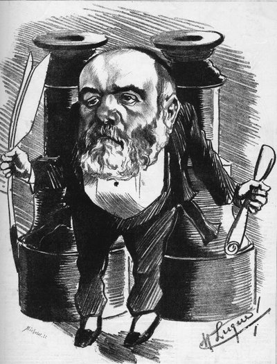Cartoon Depicting Dramatic Critic Francisque Sarcey by Manuel Luque