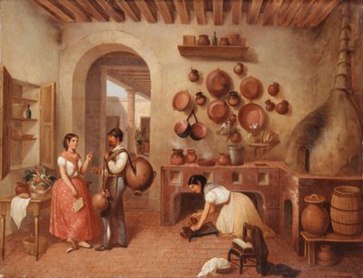 In the Kitchen of the Hacienda by Manuel Serrano