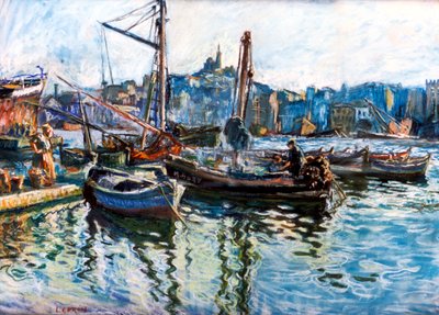 The Port at Marseille by Marcel Leprin