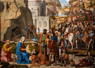 Adoration by the Wise Men (detail) by Marcello Fogolino