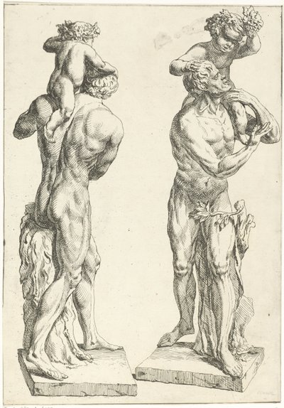 Silenus with the Young Bacchus by Marcellus Laroon (I)