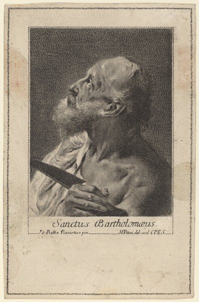 Saint Bartholomew by Marco Alvise Pitteri after Giovanni Battista Piazzetta