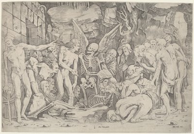 The Skeletons by Marco Dente, after Baccio Bandinelli