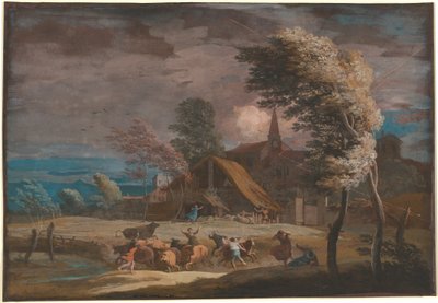 A Stormy Landscape by Marco Ricci