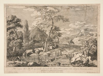 Landscape with a Cattle Herd by Marco Ricci